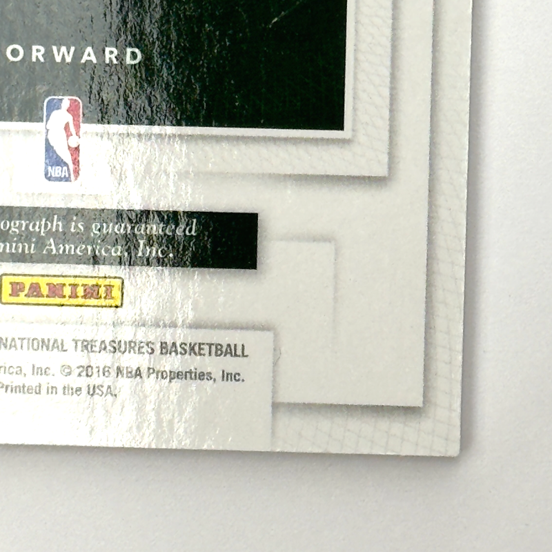 Sport Cards Ungraded Singles — Tył karty – dolny prawy róg