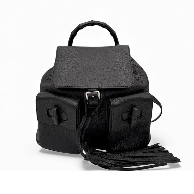 Gucci (グッチ) Vintage Bamboo Backpack — 正面