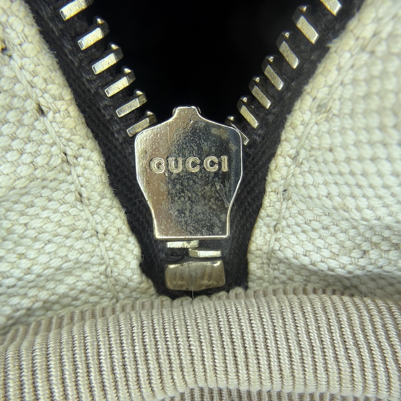Gucci (グッチ) Vintage Web Boston — ファスナー(裏)