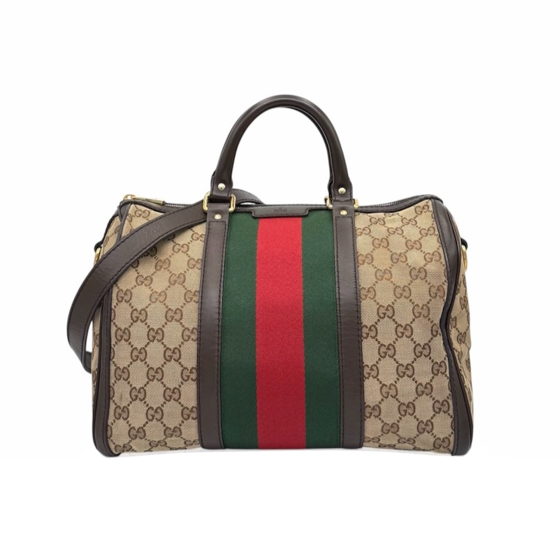 Gucci (グッチ) Vintage Web Boston — 正面